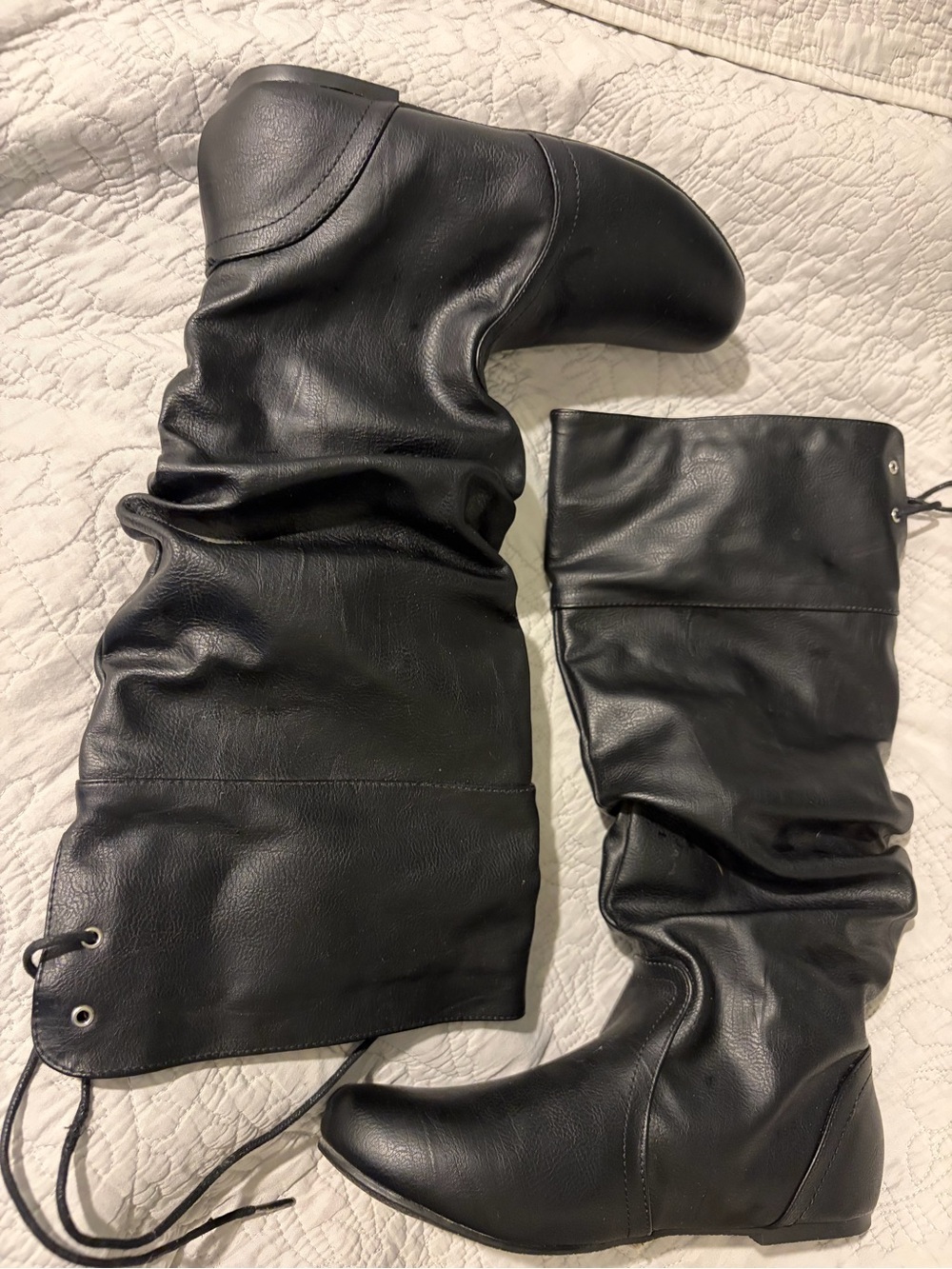 Women's Charlotte Russe Black Slouch Below the Knee Boots